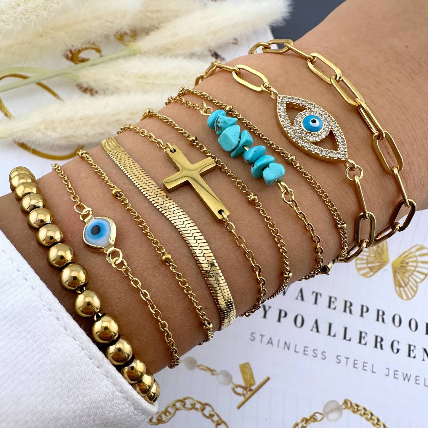 Myah herringbone single bracelet