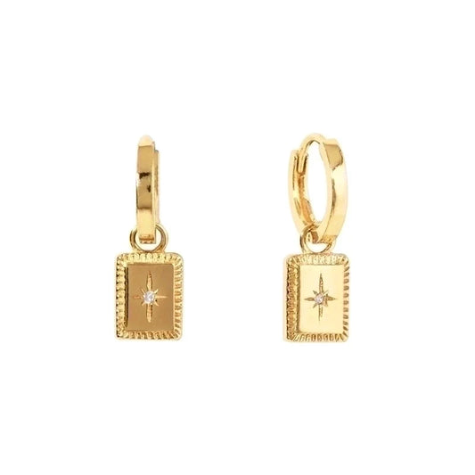 Molly Zircon star drop earrings