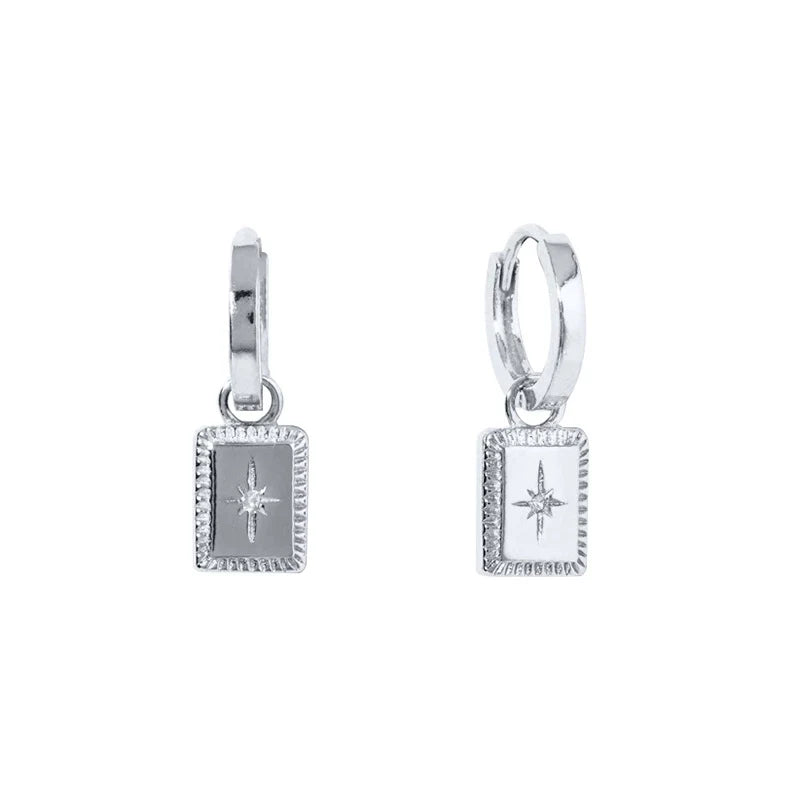 Molly Zircon star drop earrings